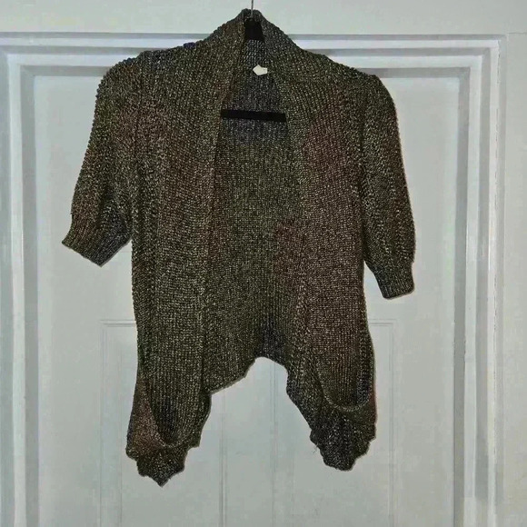 Moth Anthropologie Womens Open Knit Cardigan Brown Size Small - Picture 1 of 7